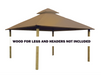 Riverstone Industries 14 ft. sq. ACACIA Gazebo Roof Framing and Mounting Kit With Khaki OutDURA Canopy Canopy & Gazebo Tops RiverStone   