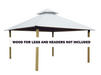 Riverstone Industries 14 ft. sq. ACACIA Gazebo Roof Framing and Mounting Kit With Natural White OutDURA Canopy Canopy & Gazebo Tops RiverStone   