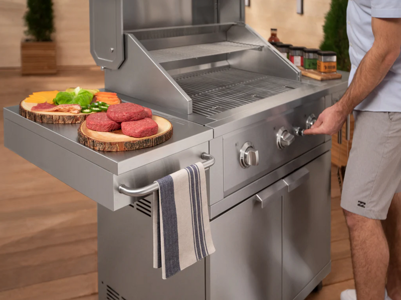 Platinum Grill & Dual Side Burner 40'' Free Stand BBQ GRILL New Age   