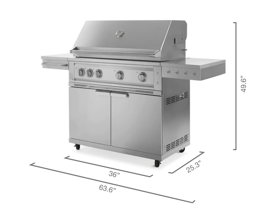 Platinum Grill Stainless Steel 36'' Free Stand BBQ GRILL New Age   