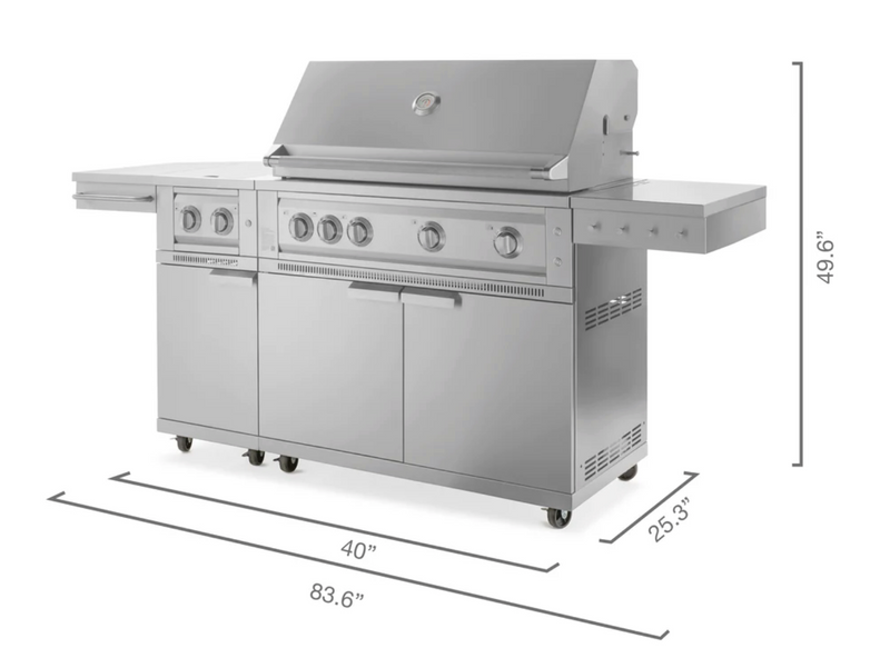 Platinum Grill & Dual Side Burner 40'' Free Stand BBQ GRILL New Age   