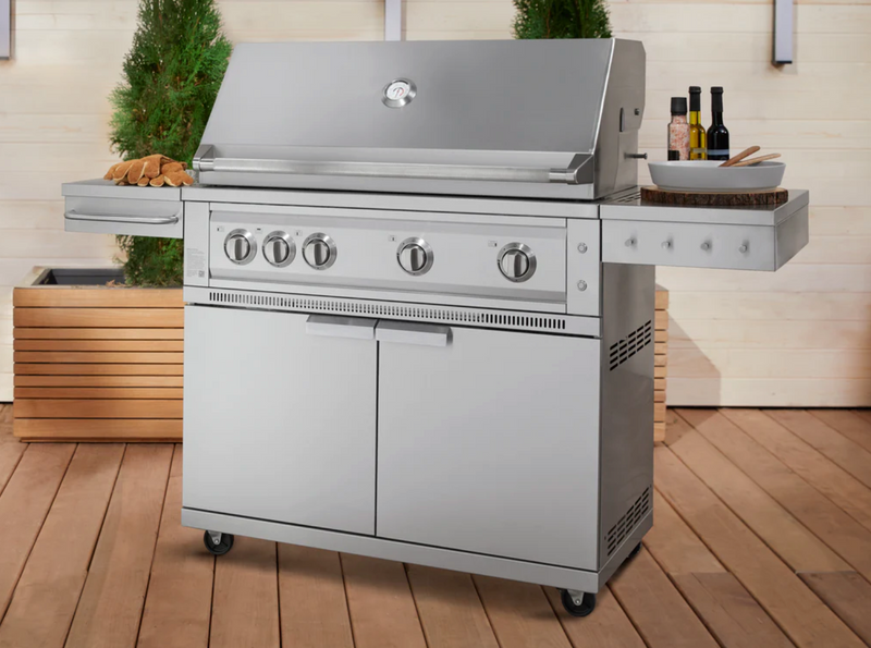 Platinum Grill & Dual Side Burner 40'' Free Stand BBQ GRILL New Age   