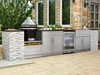 Outdoor Kitchen Signature Series 6 Piece Cabinet Set with 33'' Grill BBQ GRILL New Age   