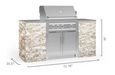 Outdoor Kitchen Signature Series 6 Piece Cabinet Set with 33'' Grill BBQ GRILL New Age   