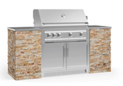 Outdoor Kitchen Signature Series 6 Piece Cabinet Set with 40'' Grill BBQ GRILL New Age Outdoor Kitchen Signature Series 6 Piece Cabinet Set with 40''Grill - Scabos Travertine Outdoor Kitchen Signature Series 6 Piece Cabinet Set with 40''Grill - LPG 