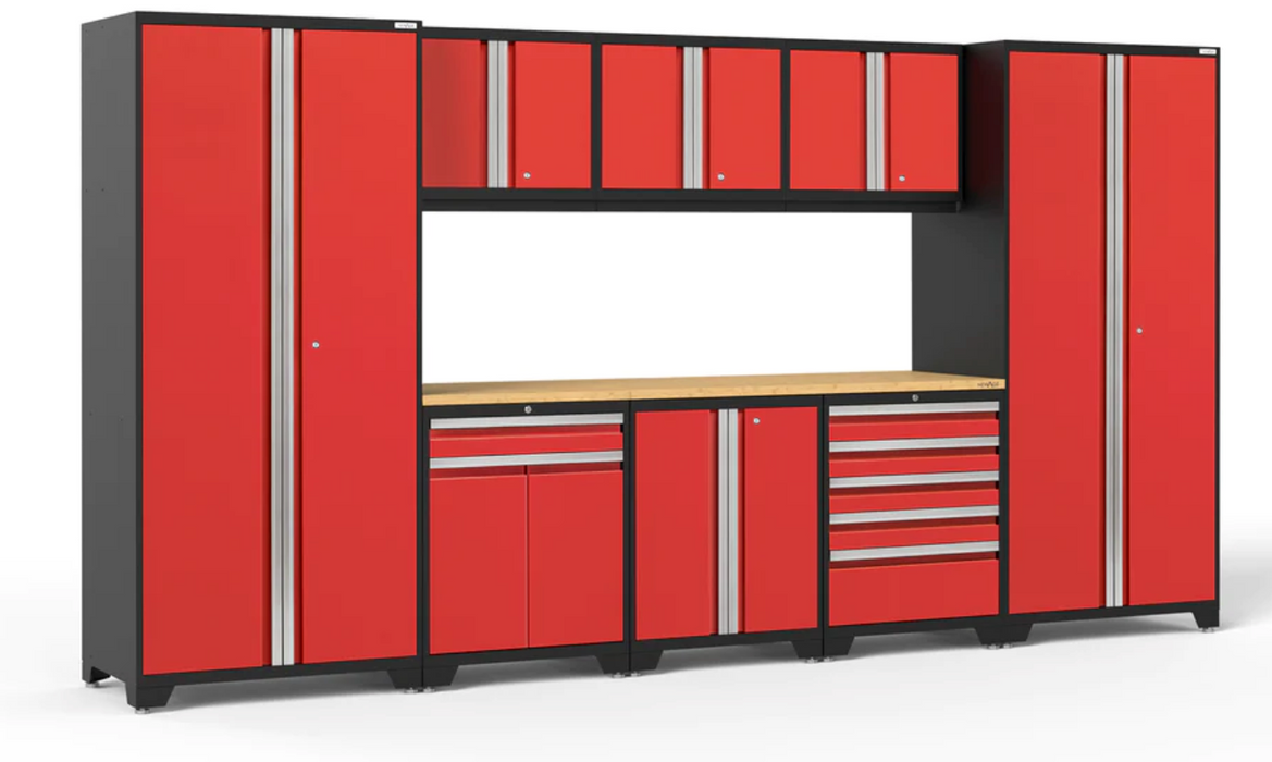 Pro Series 9 Piece Cabinet Set outdoor funiture New Age Pro Series 9 Piece Cabinet Set - Red Bamboo 