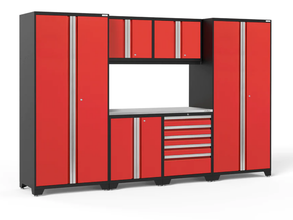 Pro Series 7 Piece Cabinet Set outdoor funiture New Age Pro Series 7 Piece Cabinet Set - Red Stainless Steel 