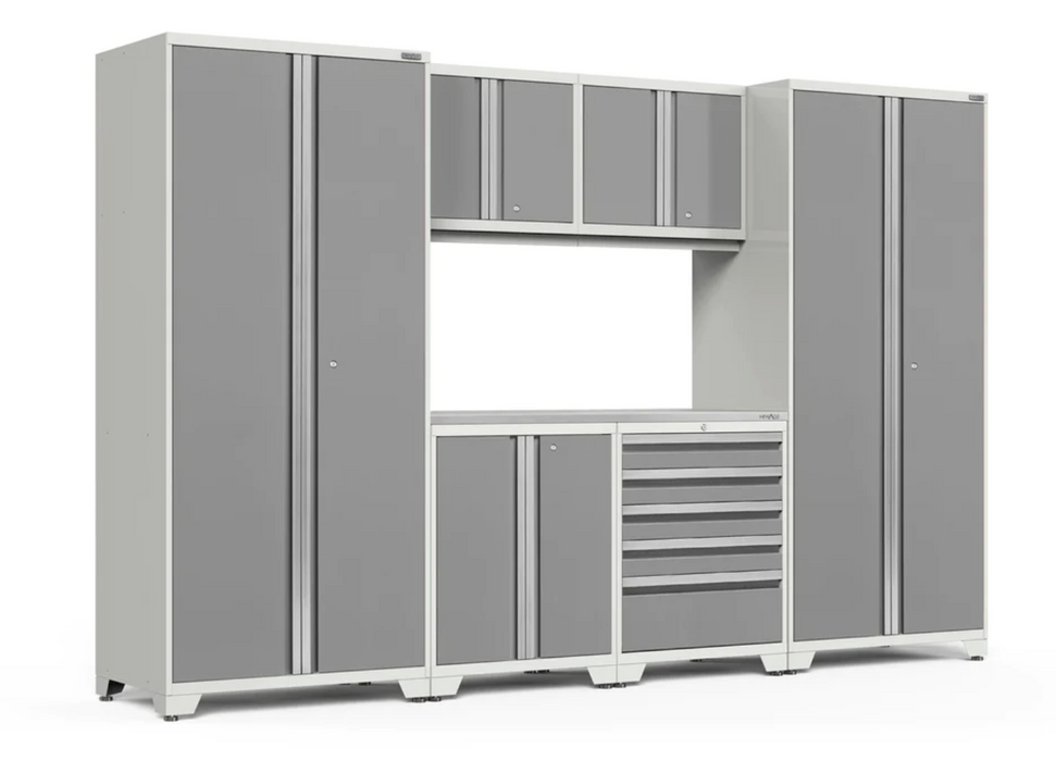 Pro Series 7 Piece Cabinet Set outdoor funiture New Age Pro Series 7 Piece Cabinet Set - Platinum Stainless Steel 