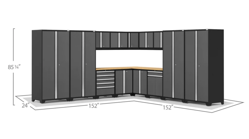 Pro Series Gray 16 Piece Cabinet Set outdoor funiture New Age   