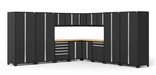 Pro Series 16 Piece L Shape Cabinet Set outdoor funiture New Age Pro Series 16 Piece Cabinet Set - Black Bamboo 