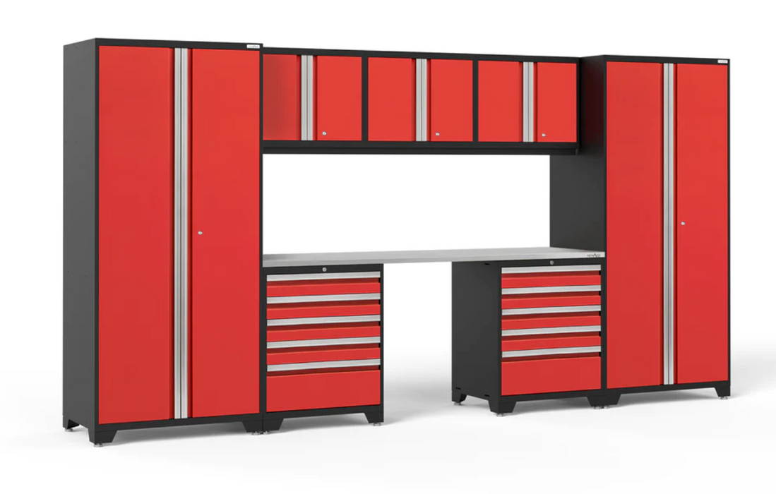 Pro Series 8 Piece Cabinet Set outdoor funiture New Age Pro Series 8 Piece Cabinet Set - Red Stainless Steel 