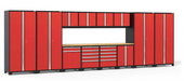Pro Series 14 Extra Drawers Piece Cabinet Set outdoor funiture New Age Pro Series 14 Piece Cabinet Set - Red Bamboo 
