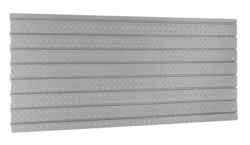 Pro Series Diamond Plate Slatwall Backsplash outdoor funiture New Age Pro Series Diamond Plate Slatwall Backsplash - Silver  