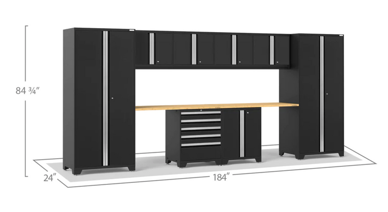 Pro Series 10 Piece Leg Room Cabinet Set outdoor funiture New Age Pro Series 10 Piece Cabinet Set - Grey Bamboo 