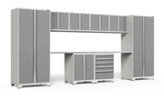 Pro Series 10 Piece Leg Room Cabinet Set outdoor funiture New Age Pro Series 10 Piece Cabinet Set - Platinum Stainless Steel 