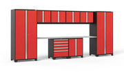 Pro Series 10 Piece Leg Room Cabinet Set outdoor funiture New Age Pro Series 10 Piece Cabinet Set - Red Stainless Steel 