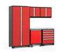 Pro Series 6 Piece Cabinet Set outdoor funiture New Age Pro Series 6 Piece Cabinet Set - Red Stainless Steel 