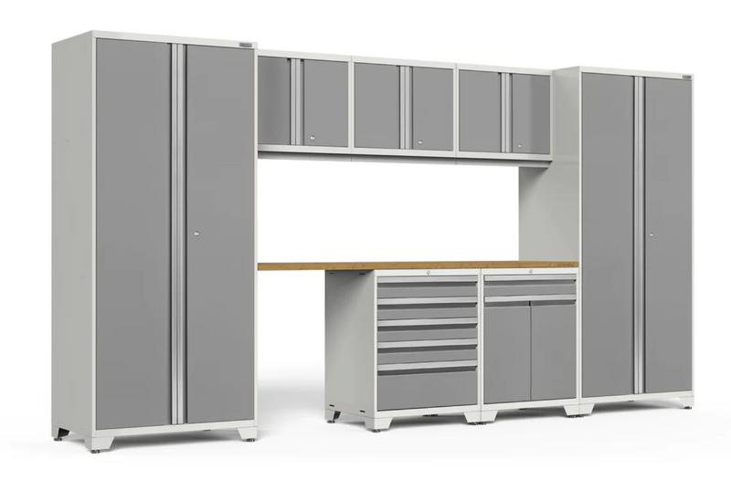 Pro Series 8 Piece Cabinet Set outdoor funiture New Age Pro Series 8 Piece Cabinet Set - Platinum Bamboo 