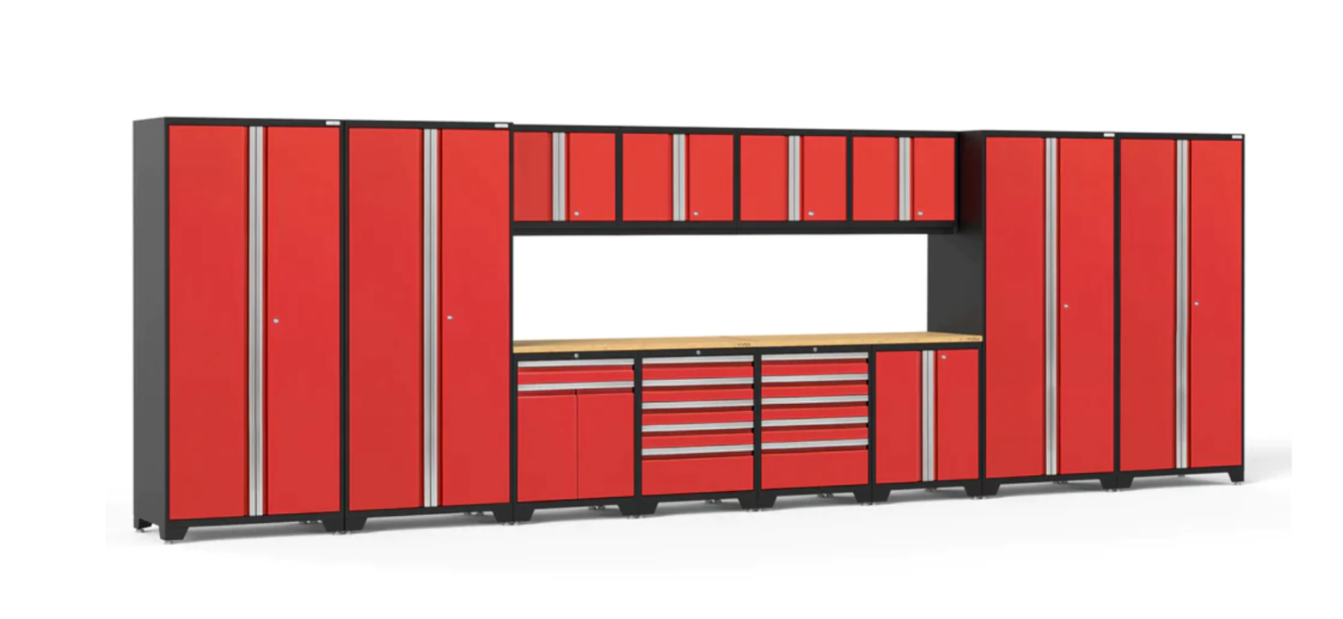Pro Series 14 Piece Cabinet Set outdoor funiture New Age Pro Series 14 Piece Cabinet Set - Red  