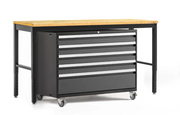 Pro Series 2 Piece Cabinet Workbench Set outdoor funiture New Age Pro Series 2 Piece Cabinet Workbench Set - Grey Bamboo 