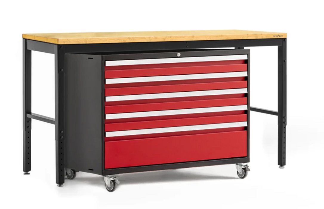 Pro Series 2 Piece Cabinet Workbench Set outdoor funiture New Age Pro Series 2 Piece Cabinet Workbench Set - Red Bamboo 
