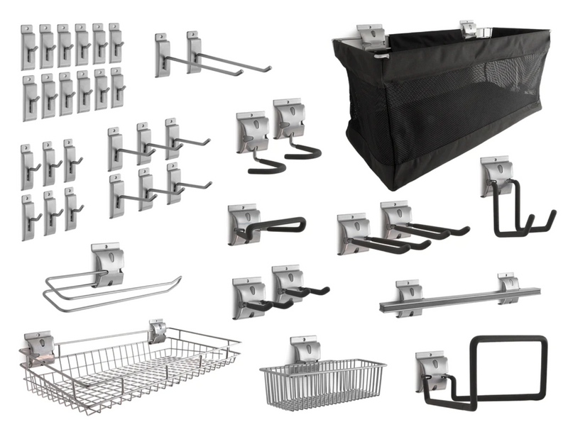 Pro Series 16 sq. ft. Steel Slatwall with 40-Piece Accessory Kit outdoor funiture New Age   