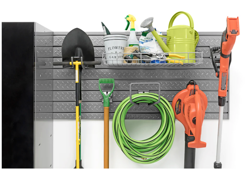 Pro Series 16 sq. ft. Steel Slatwall with 40-Piece Accessory Kit outdoor funiture New Age   