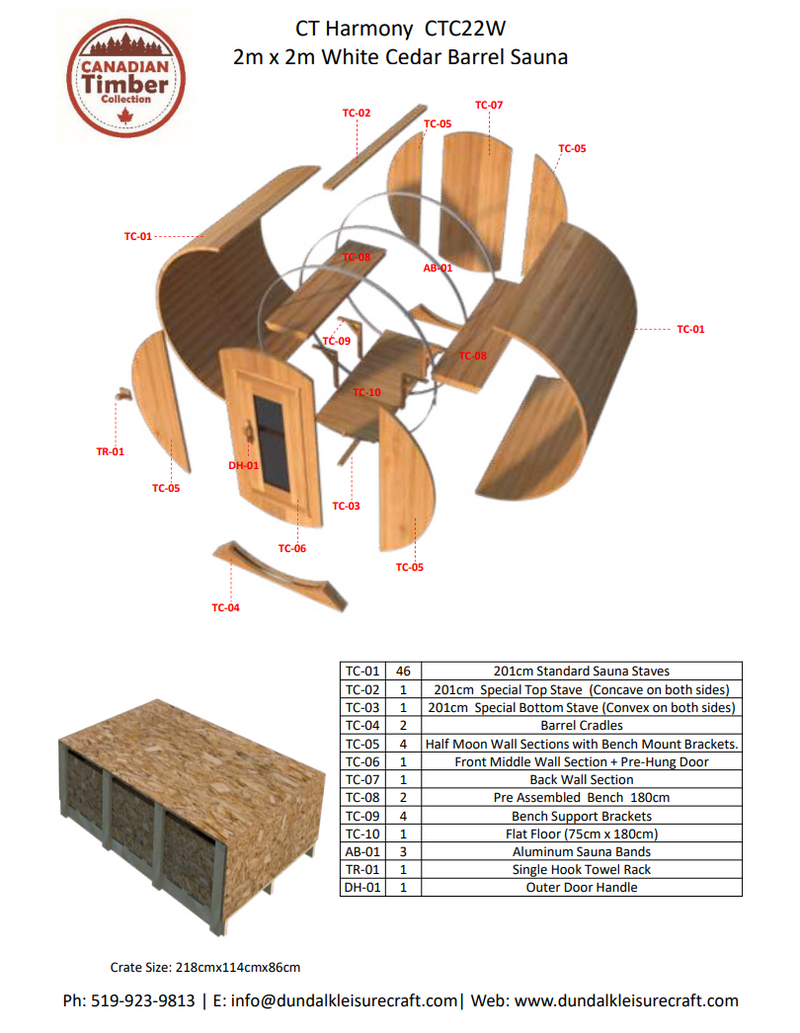 Dundalk 4 Person White Cedar Outdoor Sauna Harmony | 2-4 People | Wood or Electric Heater  Dundalk Leisurecraft   