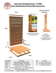 Dundalk Canadian Timber Savannah Standing Outdoor Shower  40" x 40" Platform  Dundalk Leisurecraft   