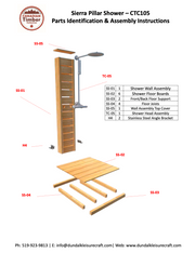 Dundalk Canadian Timber Sierra Pillar Outdoor Shower  31" x 31" Platform  Dundalk Leisurecraft   