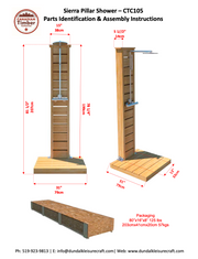 Dundalk Canadian Timber Sierra Pillar Outdoor Shower  31" x 31" Platform  Dundalk Leisurecraft   
