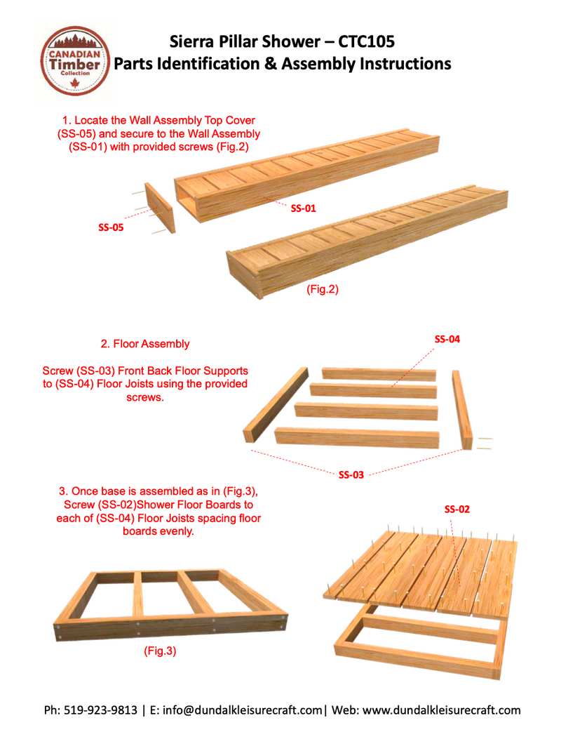 Dundalk Canadian Timber Sierra Pillar Outdoor Shower  31" x 31" Platform  Dundalk Leisurecraft   