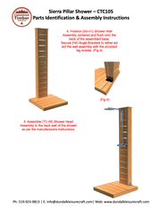 Dundalk Canadian Timber Sierra Pillar Outdoor Shower  31" x 31" Platform  Dundalk Leisurecraft   