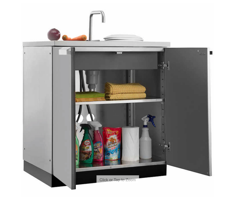 Outdoor Kitchen 5-piece Classic Stainless Steel with Drop-In Stainless Steel Platinum Grill outdoor funiture New Age   