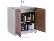 Outdoor Kitchen 5-piece Grove Stainless Steel with Drop-In Stainless Steel Platinum Grill outdoor funiture New Age   