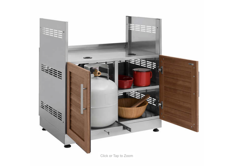 Outdoor Kitchen 5-piece Grove Stainless Steel with Drop-In Stainless Steel Platinum Grill outdoor funiture New Age   