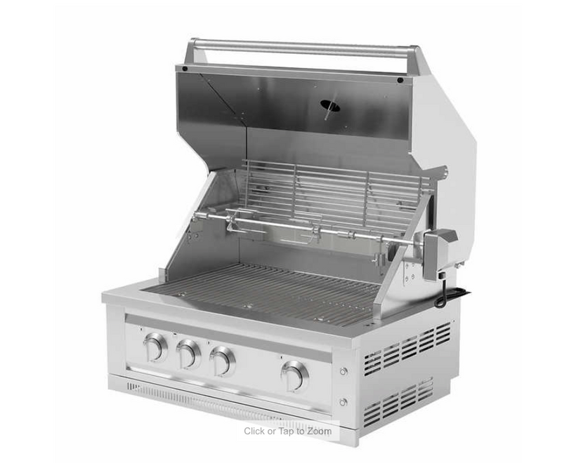 Outdoor Kitchen 5-piece Grove Stainless Steel with Drop-In Stainless Steel Platinum Grill outdoor funiture New Age   