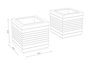 Rhodes Square Planter (Set of 2) outdoor funiture New Age   