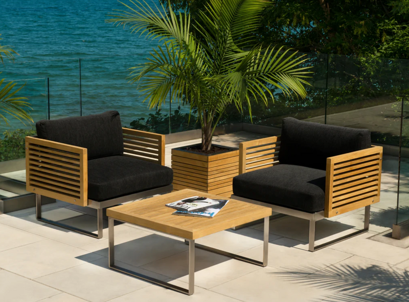 Rhodes Square Planter (Set of 2) outdoor funiture New Age   