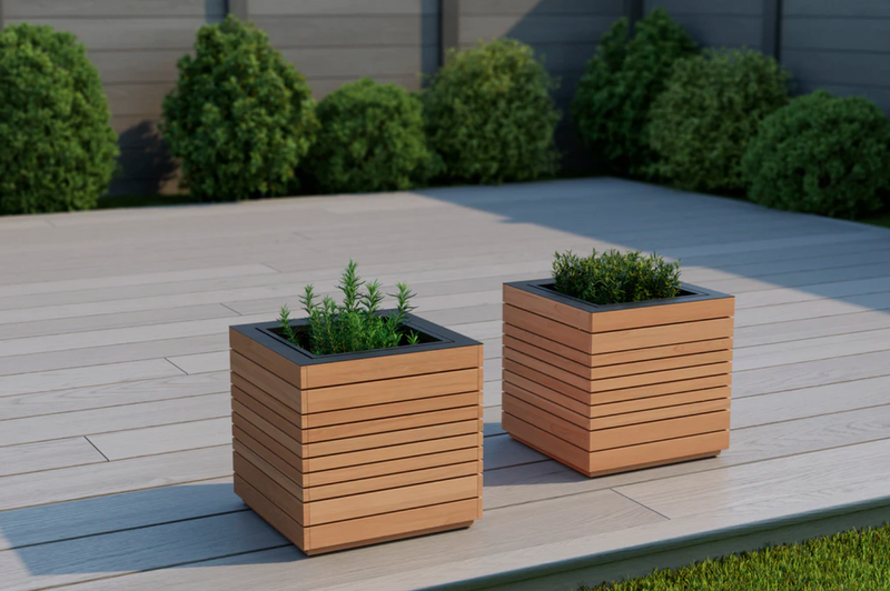Rhodes Square Planter (Set of 2) outdoor funiture New Age   