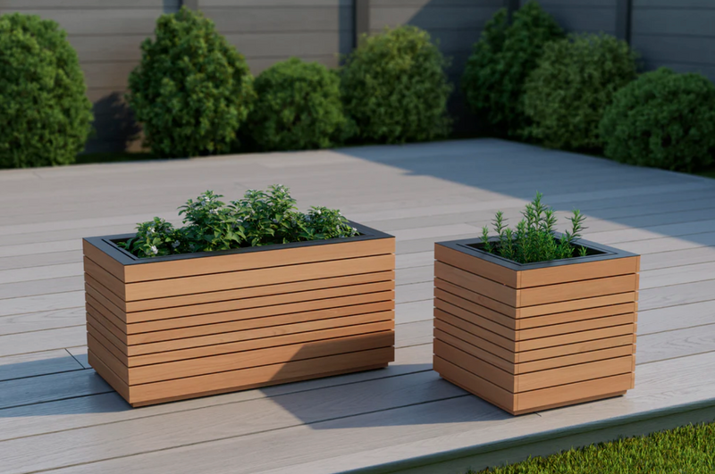 Rhodes Square Planter & Rectangular Planter (Set of 2) outdoor funiture New Age   