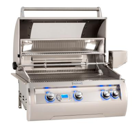 Fire Magic Echelon Diamond E660i 30-Inch 3-Burner Built-In Natural Gas Grill with Digital Thermometer, Rear Burner, Infrared Burner and Magic View Window BBQ GRILL CG Products   