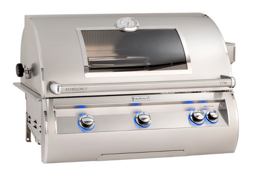 Fire Magic Echelon Diamond E790i 36-Inch 3-Burner Built-In Natural Gas Grill with Analog Thermometer, Rear Burner, Infrared Burner and Magic View Window BBQ GRILL CG Products   