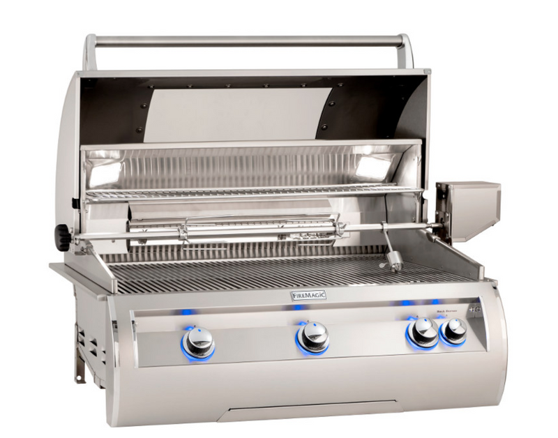 Fire Magic Echelon Diamond E790i 36-Inch 3-Burner Built-In Propane Gas Grill with Analog Thermometer, Rear Burner, Infrared Burner and Magic View Window BBQ GRILL CG Products   