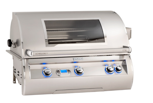 Fire Magic Echelon Diamond E790i 36-Inch 3-Burner Built-In Natural Gas Grill with Digital Thermometer, Rear Burner, Infrared Burner and Magic View Window BBQ GRILL CG Products   