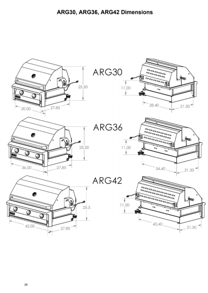 30" ARG Built-In Grill - ARG30 BBQ GRILL CG Products   