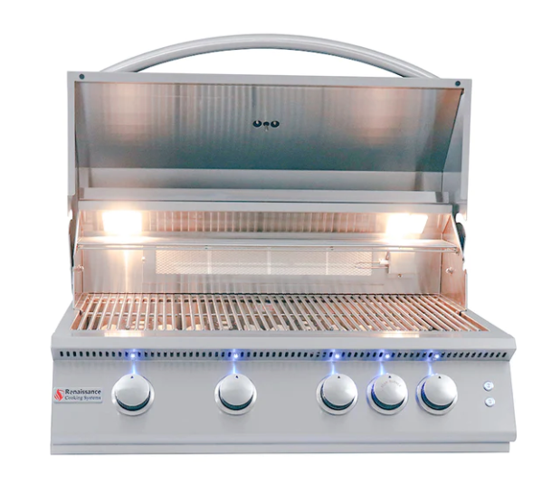 32" Premier Built-In Grill w/ LED Lights - RJC32AL BBQ GRILL CG Products   