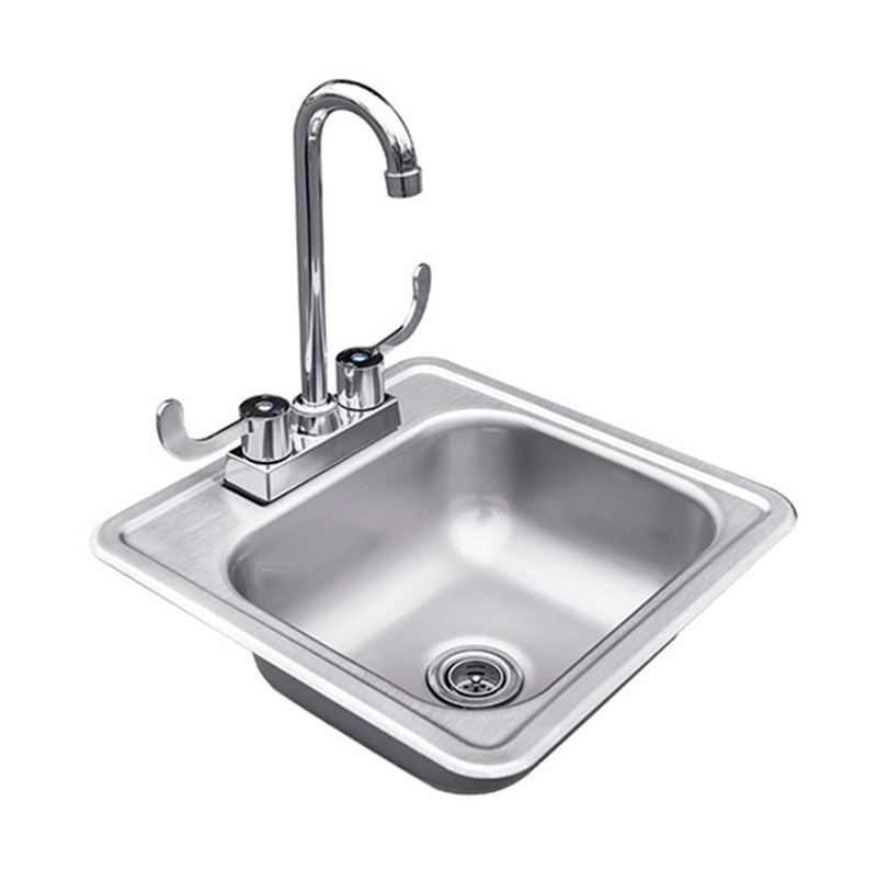 RCS STAINLESS SINK, 15"x15" BBQ GRILL CG Products   