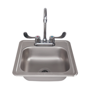 RCS STAINLESS SINK, 15"x15" BBQ GRILL CG Products   