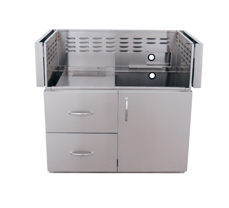 Portable 42" ARG Cart, #304SS, 2-Drawer & Door Combo Design, Built BBQ GRILL CG Products   